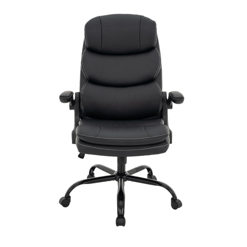 Aime Ergonomic Office Chair High Back With Lumbar Support, Pu Leather Executive Desk Chair,computer Gaming Chair, Black