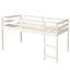 Lit mezzanine simple bas avec armoire et bureau mobile - blanc, matériau robuste-686215800
