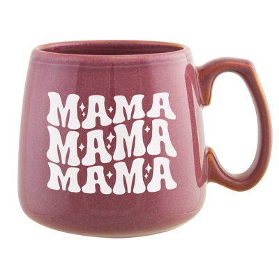 Mama Mama Mama Sand Etched Ceramic Coffee Mug, 16oz
