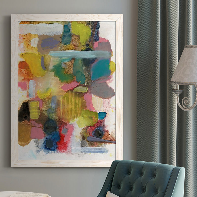 Seguin «Tout à la fois II», reproduction d'art sur toile, Cadre blanc, H 37,5 po x l 27,5 po x P 1 po