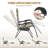 25in Outdoor Zero Gravity Chair with Cupholder and Pillow-522113700