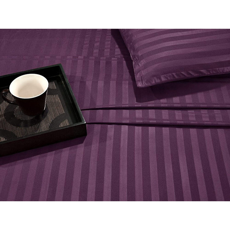 Microfiber Sheet Set, King Sheet Set + Fitted Sheet + 4 Pillowcases, Lilac