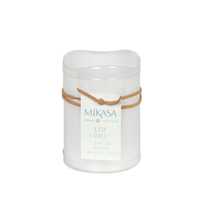 Wavy Top LED Unscented Wavy Top Wax LED Candle