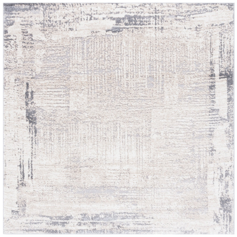 Tapis abstrait Hankan Performance, Carré 6 pi 7 po