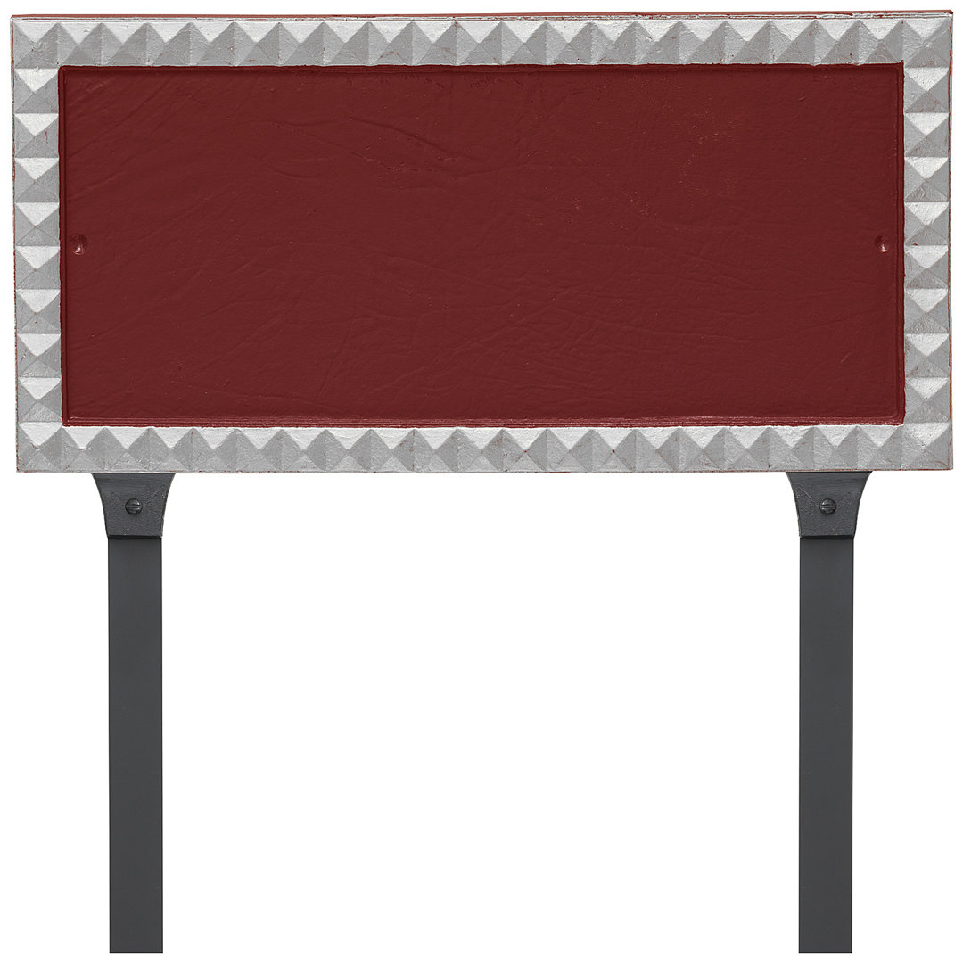 Cairo Rectangle One Line Address Sign Plaque with Lawn Stakes Montague Metal Products Inc. 