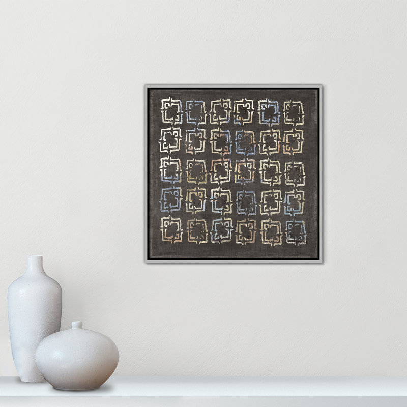 «Golden Folklore II» par Aimee Wilson, Argent, H 25,5 po x l 25,5 po