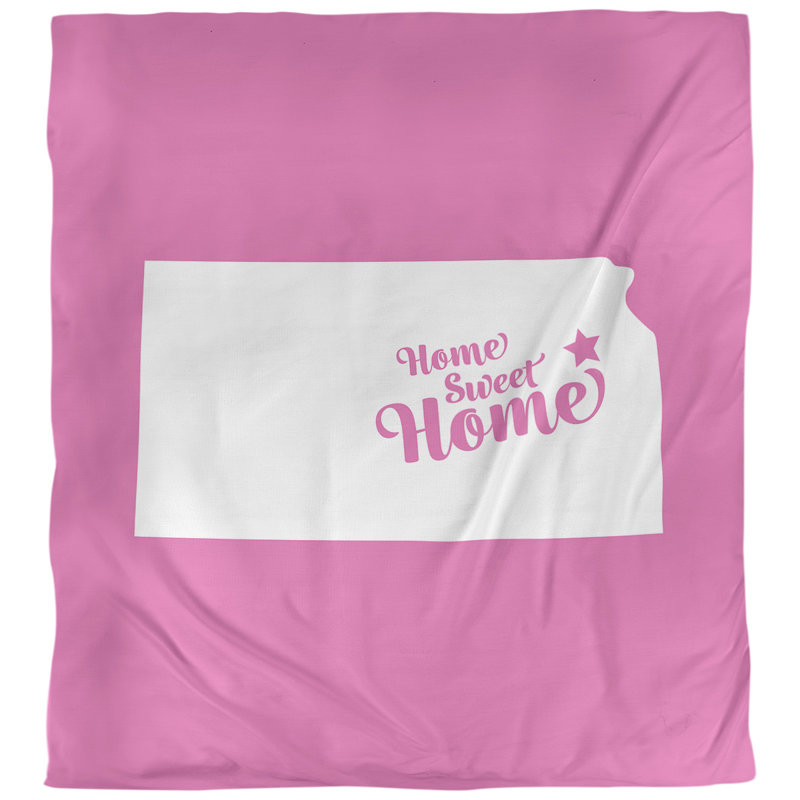 Housse de couette simple pour la maison Topeka, Housse de couette pour très grand lit, Rose, Microfibre