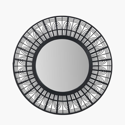Bamboo / Rattan Round Wall Mirror