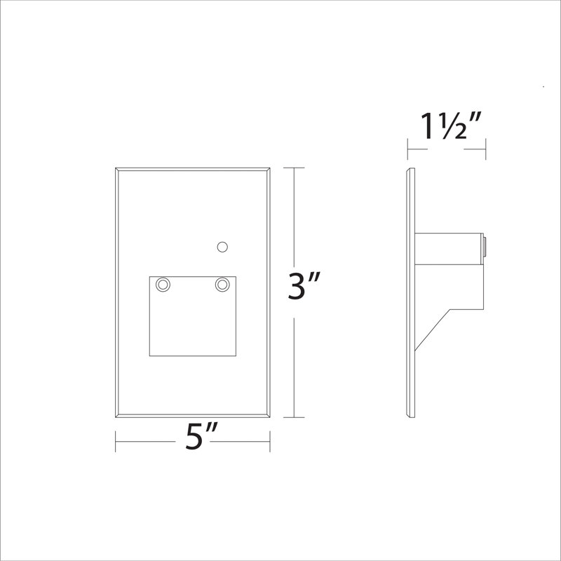 Integrated LED Step Light, Stainless Steel, 2000K