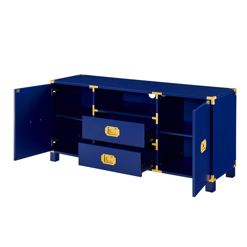 Midway Unfinished TV Stand for TVs up to 58", Navy