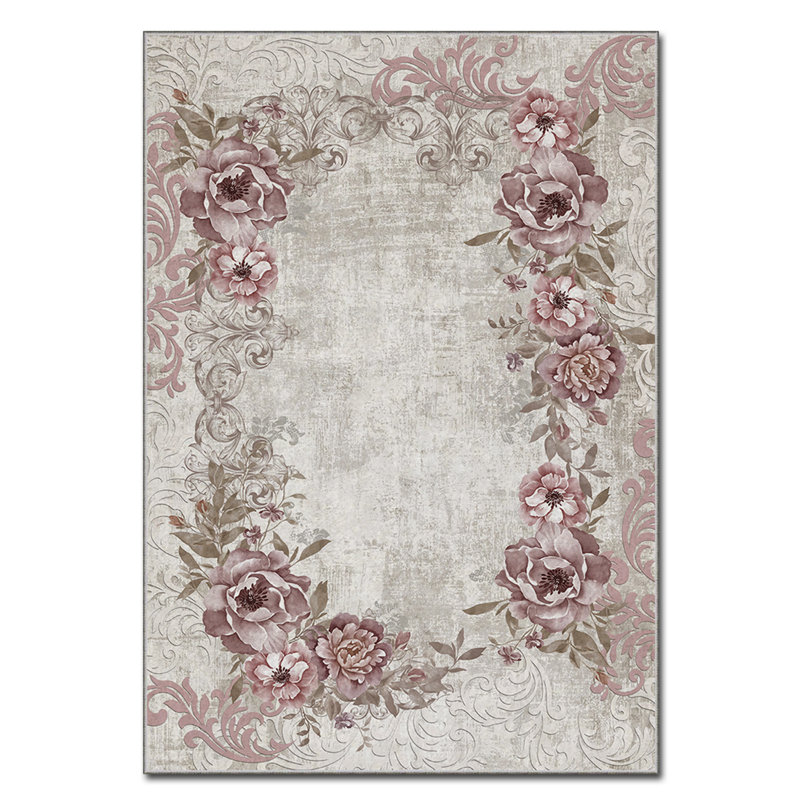 Tapis luxueux antidérapant, 100% polyester, 4,0 x 5,9 pieds, 740 g / m² | Velours avec impression numérique | Éponge stratifiée facile à nettoyer sous la machine, lavable à la machine | Parfait pour le salon, la chambre à coucher et la décoration intérieure