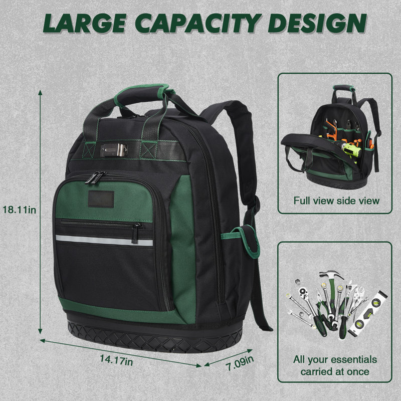 Sac à dos robuste pour outils 17 pouces Oxford