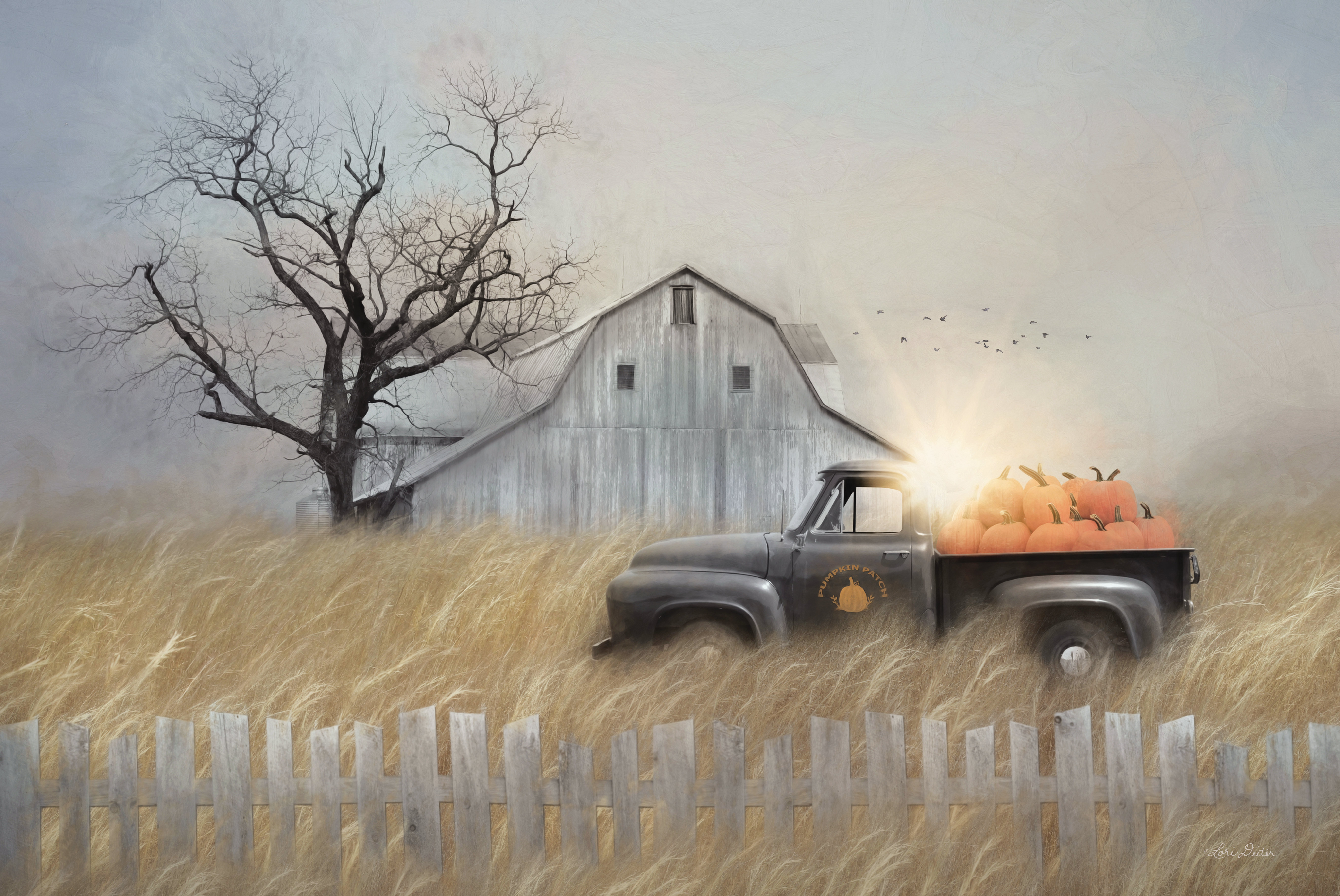Fall Wheller Rosalind Wheeler Fall Pumpkin Harvest by Lori Deiter - Print & Reviews ...