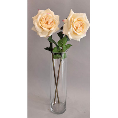 Tige de rose fraîche au toucher droit de 23 po