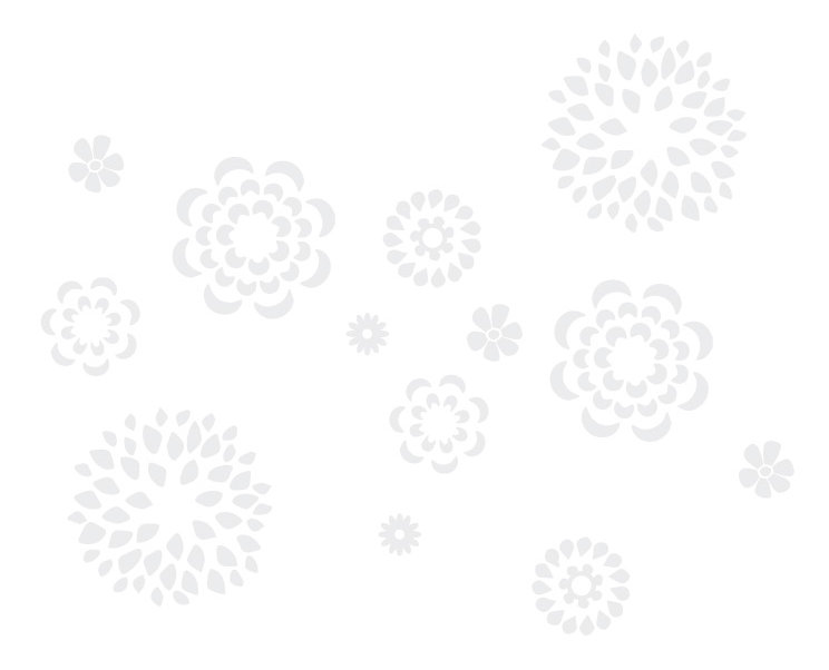 Adhésif décoratif motif floral, H 19 po x l 24 po x P 0,01 po, Blanc