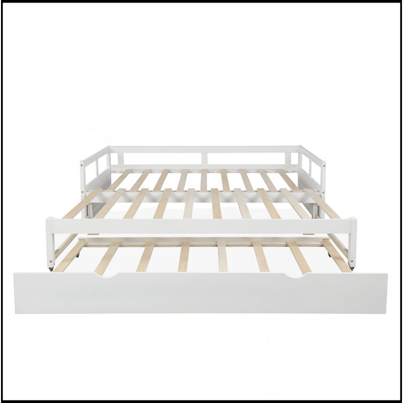 Extending Daybed With Trundle, Wooden Daybed With Trundle, White