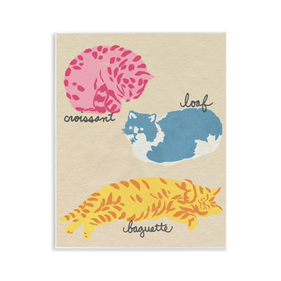 Plaque murale amusante en forme de chat relaxant, design par June Erica Vess
