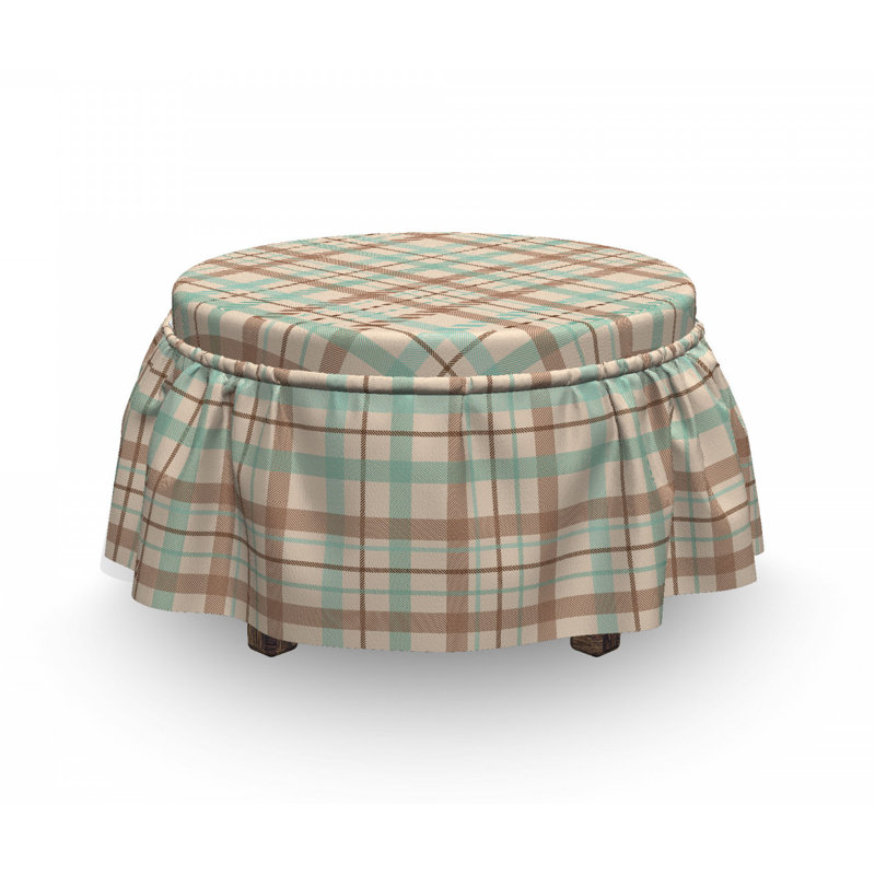 Housse pour repose-pieds tartan écossais country
