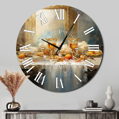The Last Supper Spectrum Collage - Christianity White Face Wall Clock