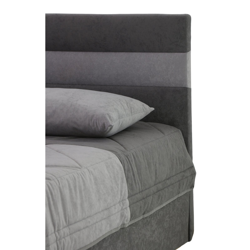 Darla Polyester Solid Colour Bedspread, Grey and anthracite