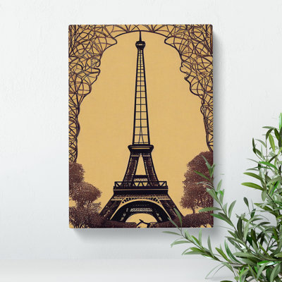Art Nouveau Eiffel Tower - Wrapped Canvas