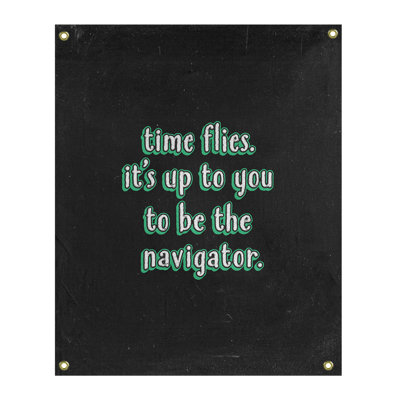 Tapisserie tableau noir en polyester time quote
