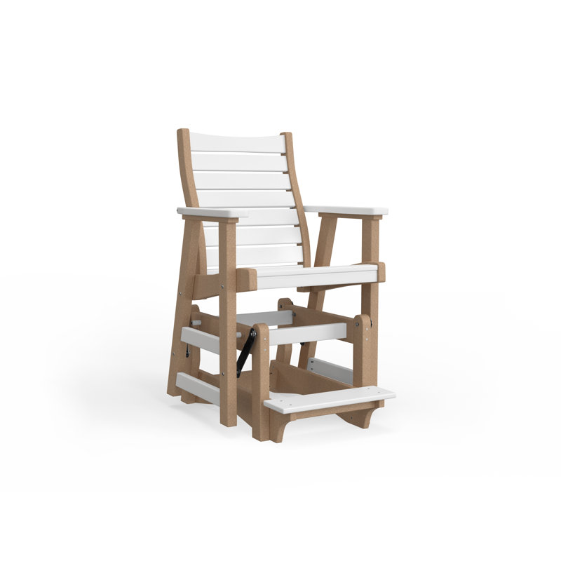 Bristol Outdoor Bar Stool, Weatherwood, White