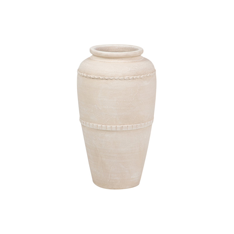 CERAMIC VASE 27X27 CM, Beige, Overall Height- 60cm