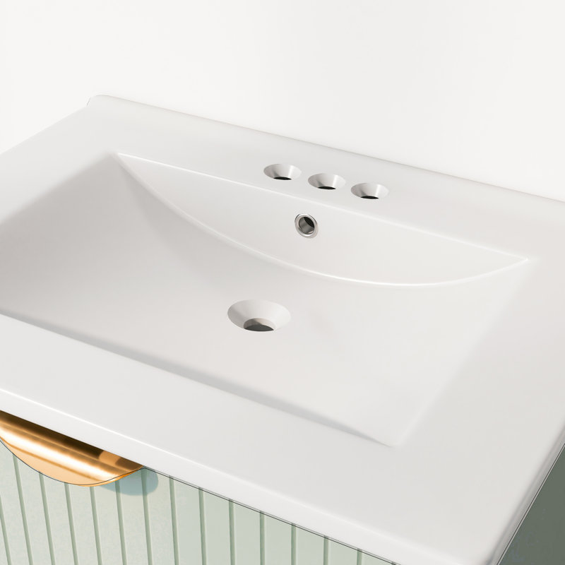 Meuble-lavabo moderne en MDF peu encombrant pour petits espaces avec lavabos en céramique