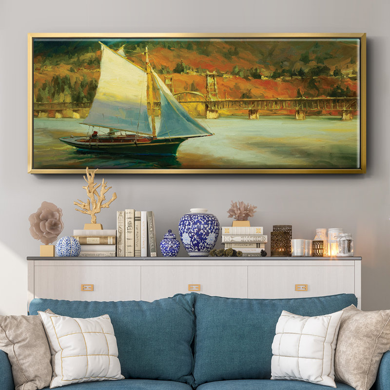 Voile d'automne - toile encadrée, H 20 po x l 50 po