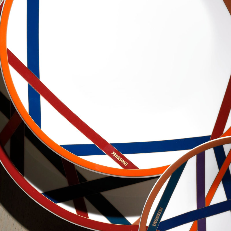 Missoni Dinner Plates NASTRI Set of 2 diam. 10.75 in