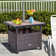Alec 22'' Rattan Wicker Side Table with Steel Frame, Umbrella Insert Hole, Sand Bag