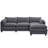 102" Corduroy L-Shaped Couch 3-Seater With Movable Ottoman-1842814031