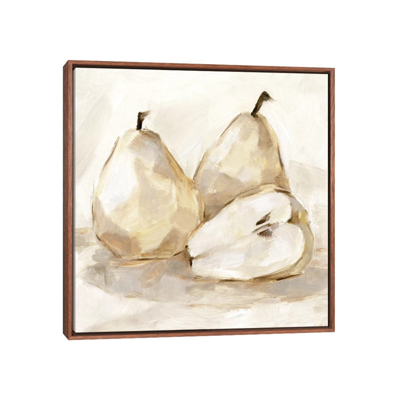 "White PEAR Study I" par Ethan Harper, reproduction d’art, H 18 po x l 18 po x P 1,5 po, Aucun mat