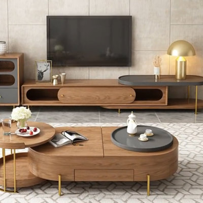 Creative design sense solid wood coffee table