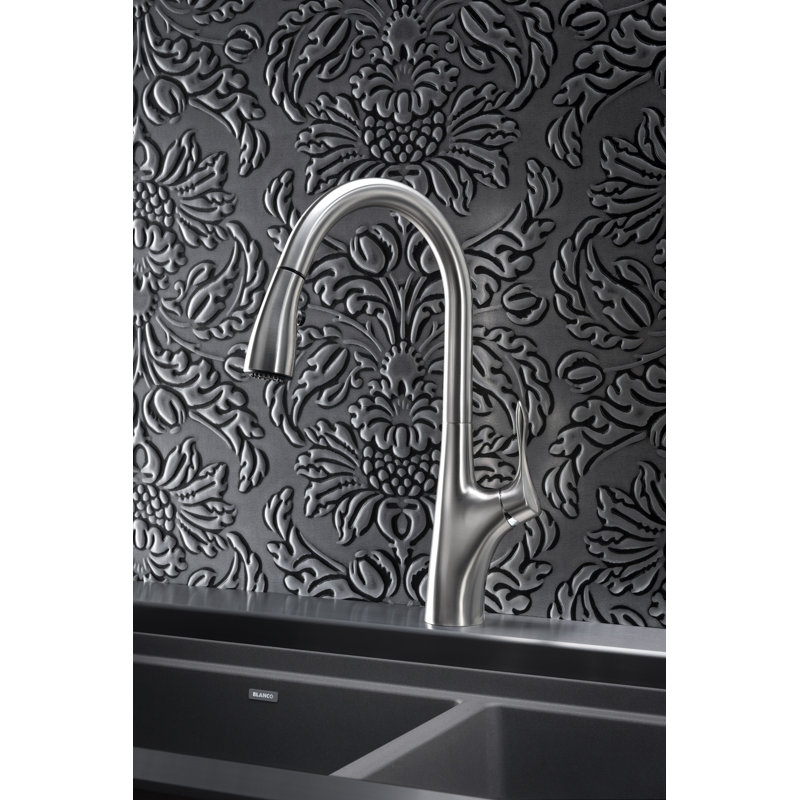 Napa Pull Down Single Handle Kitchen Faucet, Polished Chrome, 1.8