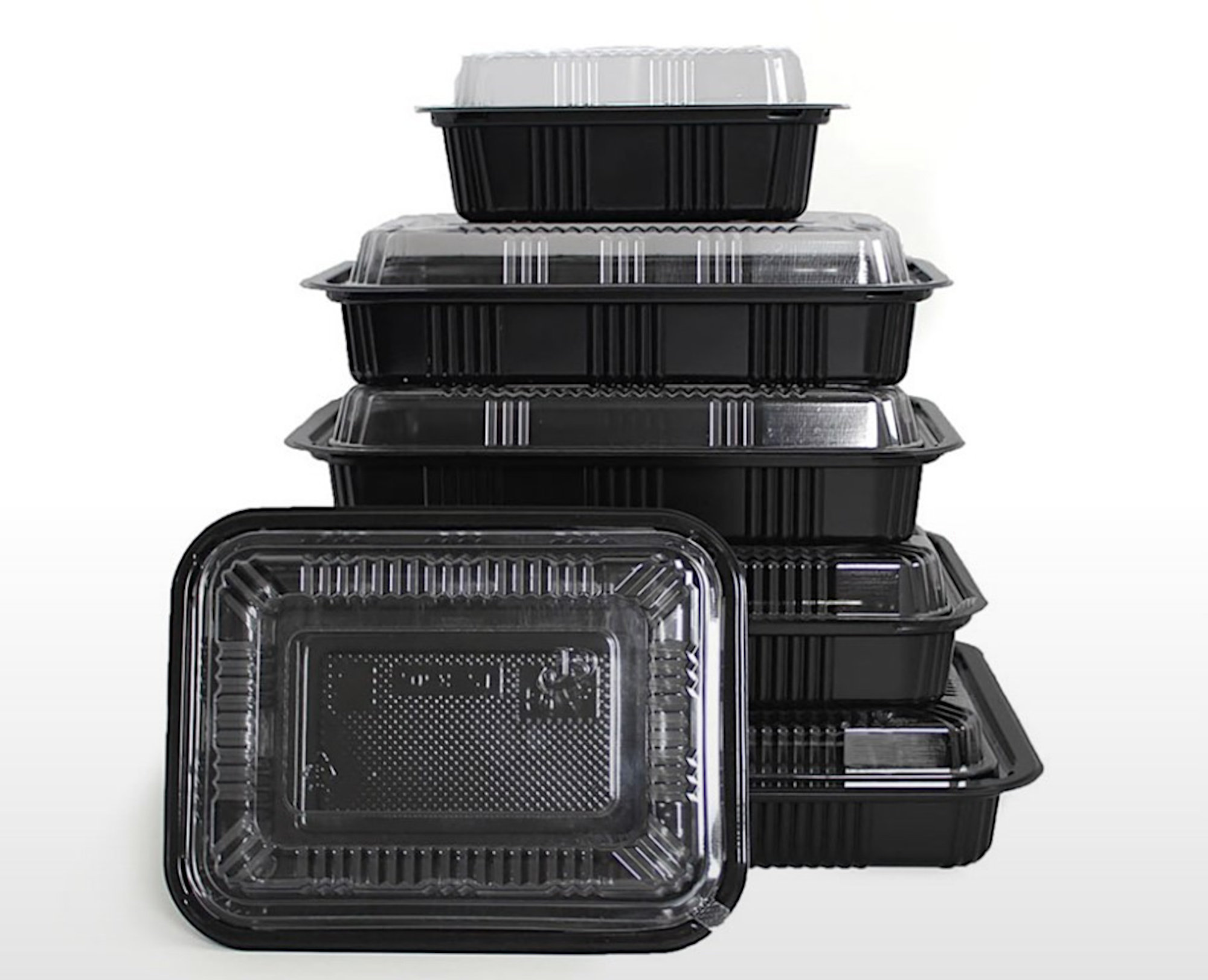CLIPIN Disposable Plastic Serving Tray for 100 Guests