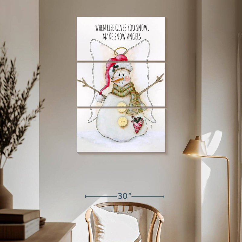 Ange bonhomme de neige Lelend, H 65 po x l 42 po