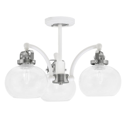 Plafonnier semi-encastré 3 lumières avec verre transparent 7 po Easton