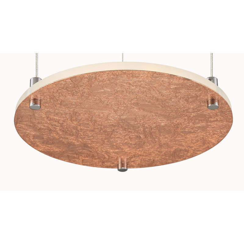 Luminaire suspendu géométrique à del unique/à 1 lumière Farrish, Cuivre / argent