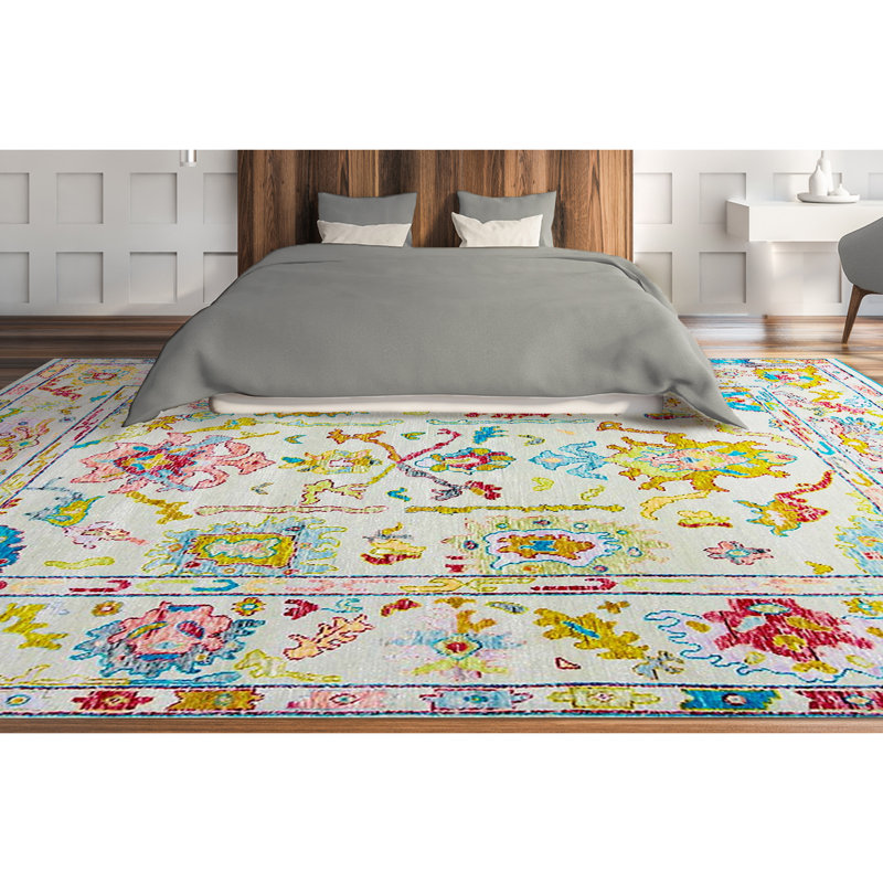 Floral Area Rug, Rectangle 9' x 12'