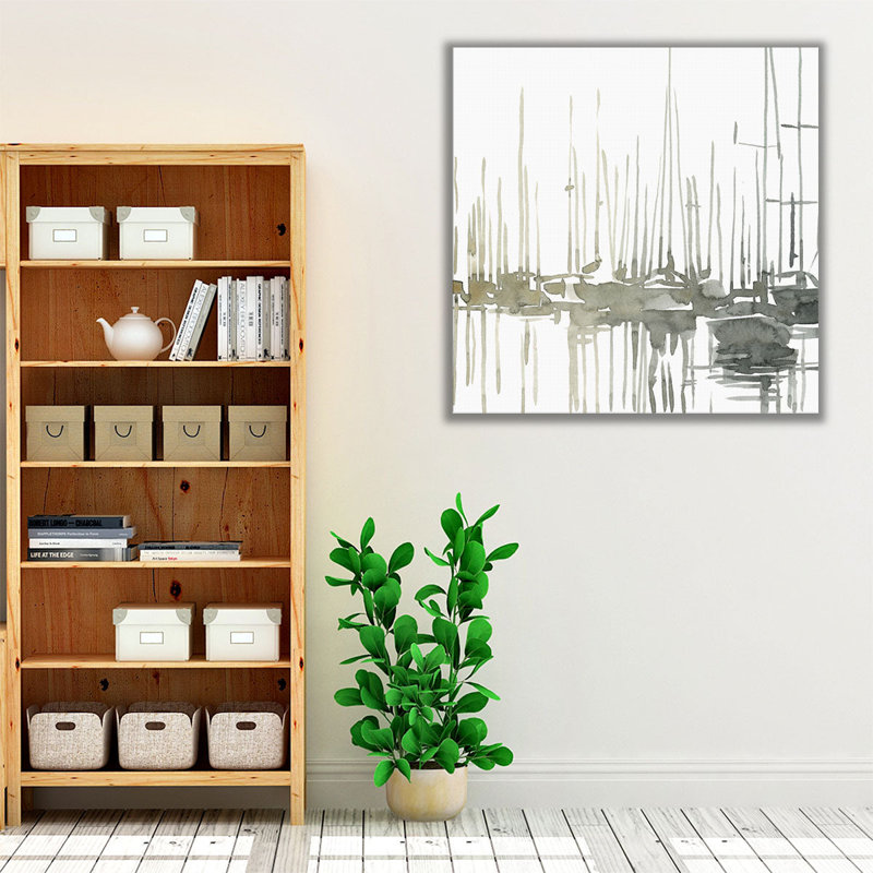 «Early Morning Wharf I», reproduction d'art sur toile, H 40 po x l 40 po