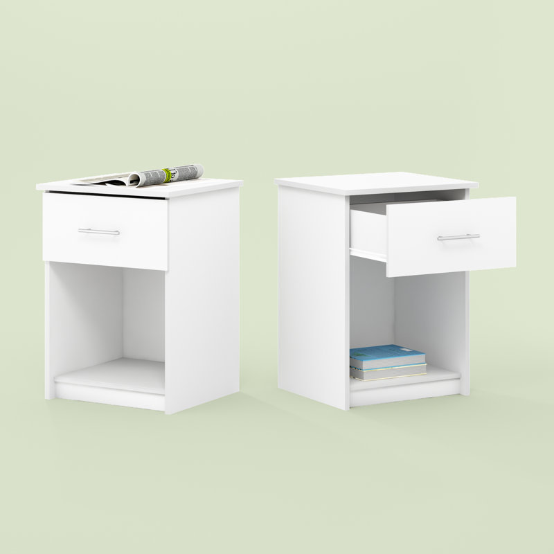 Crescenzo 17.8'' W Nightstand, Set of 2, White