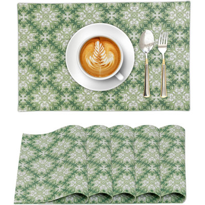 Ensemble de 6 napperons modernes pour table de salle à manger, ensemble de napperons de cuisine et linge de table pour les repas de Noël