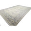 Tapis gris floral en laine noué à la main 15 pi 2 po x 12 pi Floral