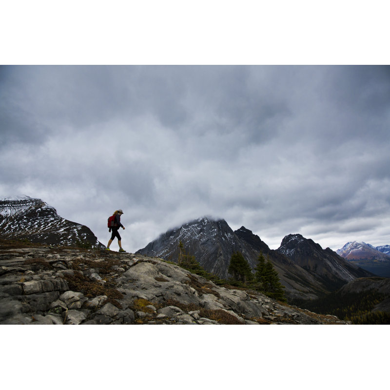 Rainy Day Mountain Hike by GibsonPictures - No Frame Print on Canvas, 30cm H x 46cm W
