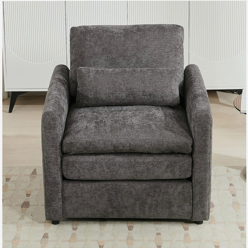 Fauteuil rembourré 31,9 po avec accoudoirs rembourrés Super Comfort Cloud Comfort, Gris