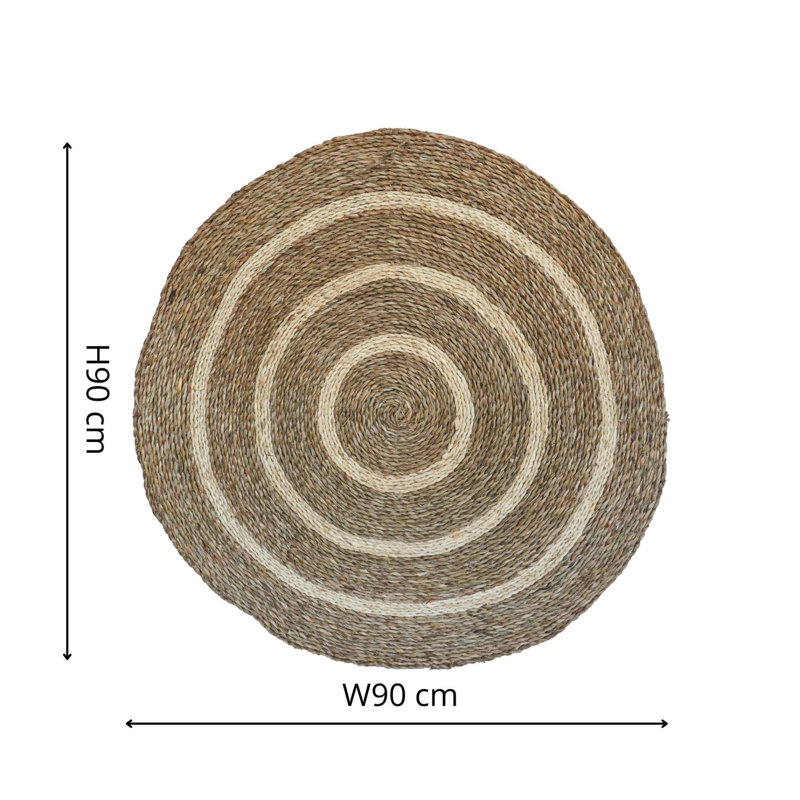 Seagrass Mat Spiral 90Cm