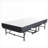 Rollaway Folding Sleeper Bed Extra Long Storage Friendly Sleek Black Metal Frame for Tall Adults