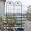 Ensemble de 2 treillis de jardin en métal 86,7 "x 19,7" antirouille pour plantes grimpantes support de fleurs extérieur noir-105950651